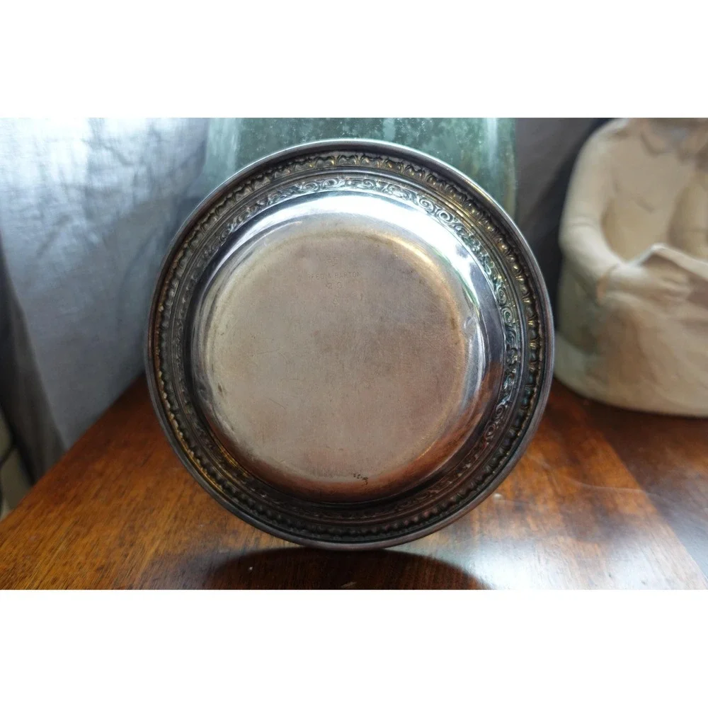 Vintage Reed &‎ Barton 1201 (A) Silver Plated Bowl Ornate Decorative Edge Decor